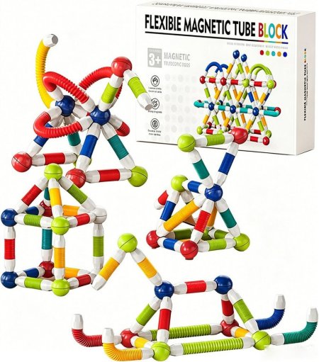 أنابيب البناء المغناطيسية المرنة | Flexible Magnetic Tube Blocks <br> <span class='text-color-warm'>سيتوفر قريباً</span>